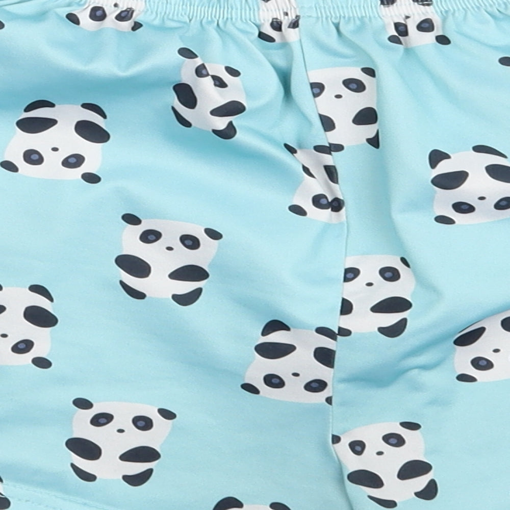 SheIn Womens Blue Animal Print Sweat Shorts Size S