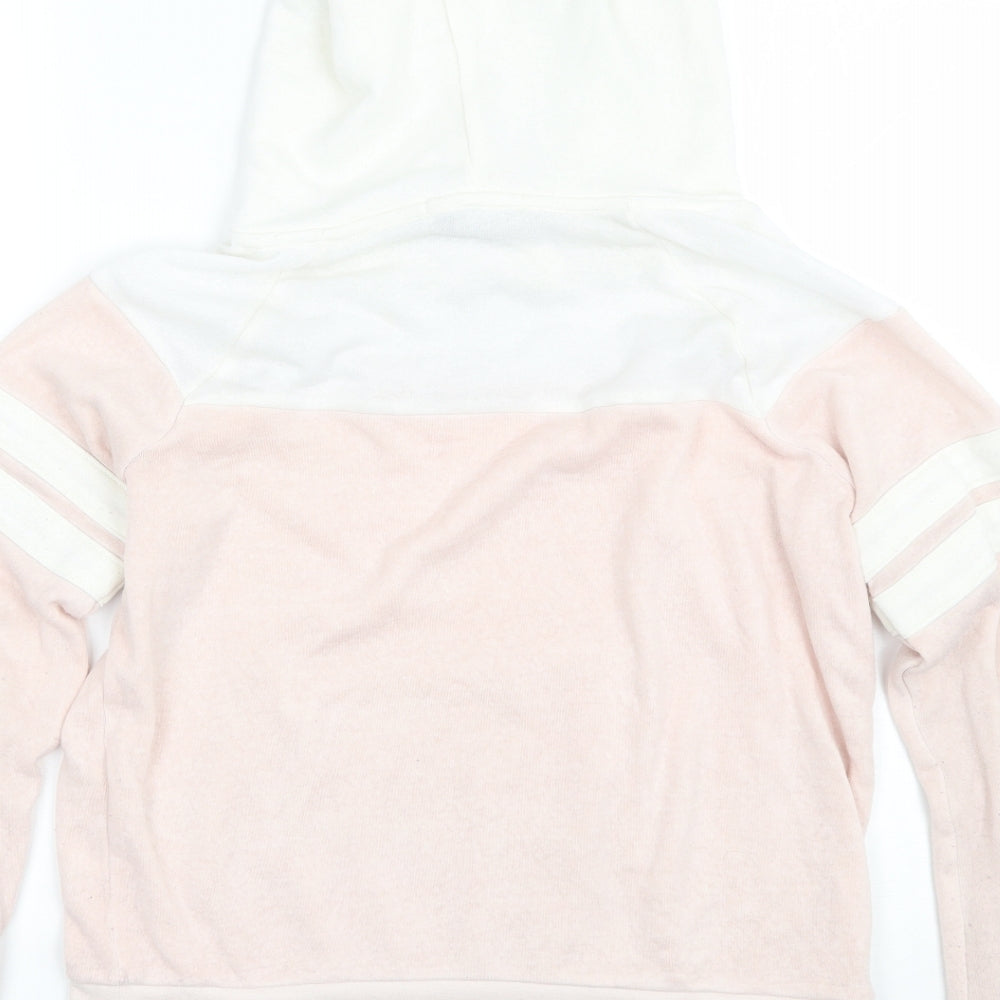 FOREVER 21 Womens Pink Striped Pullover Hoodie Size S