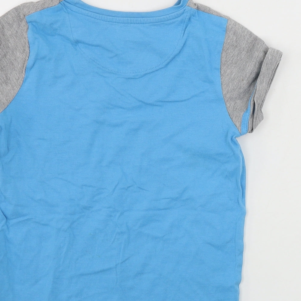 Marks and Spencer Boys Blue Basic T-Shirt Size 7 Years