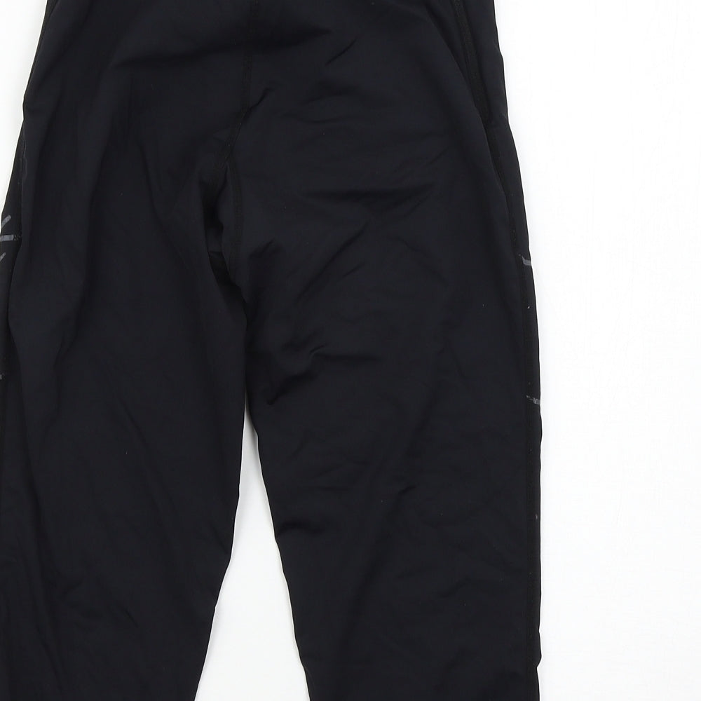 Basics Womens Black Cropped Leggings Size S