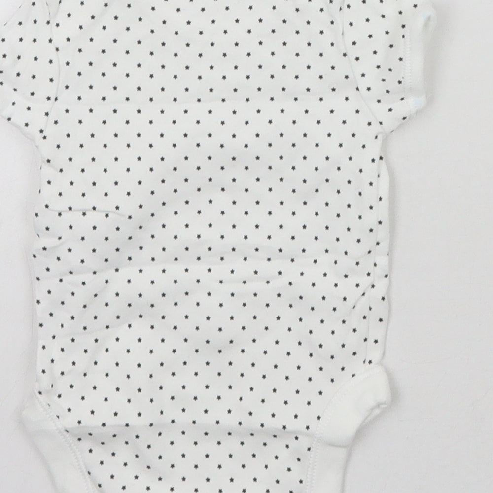 George Baby White Geometric Babygrow One-Piece Size 0-3 Months