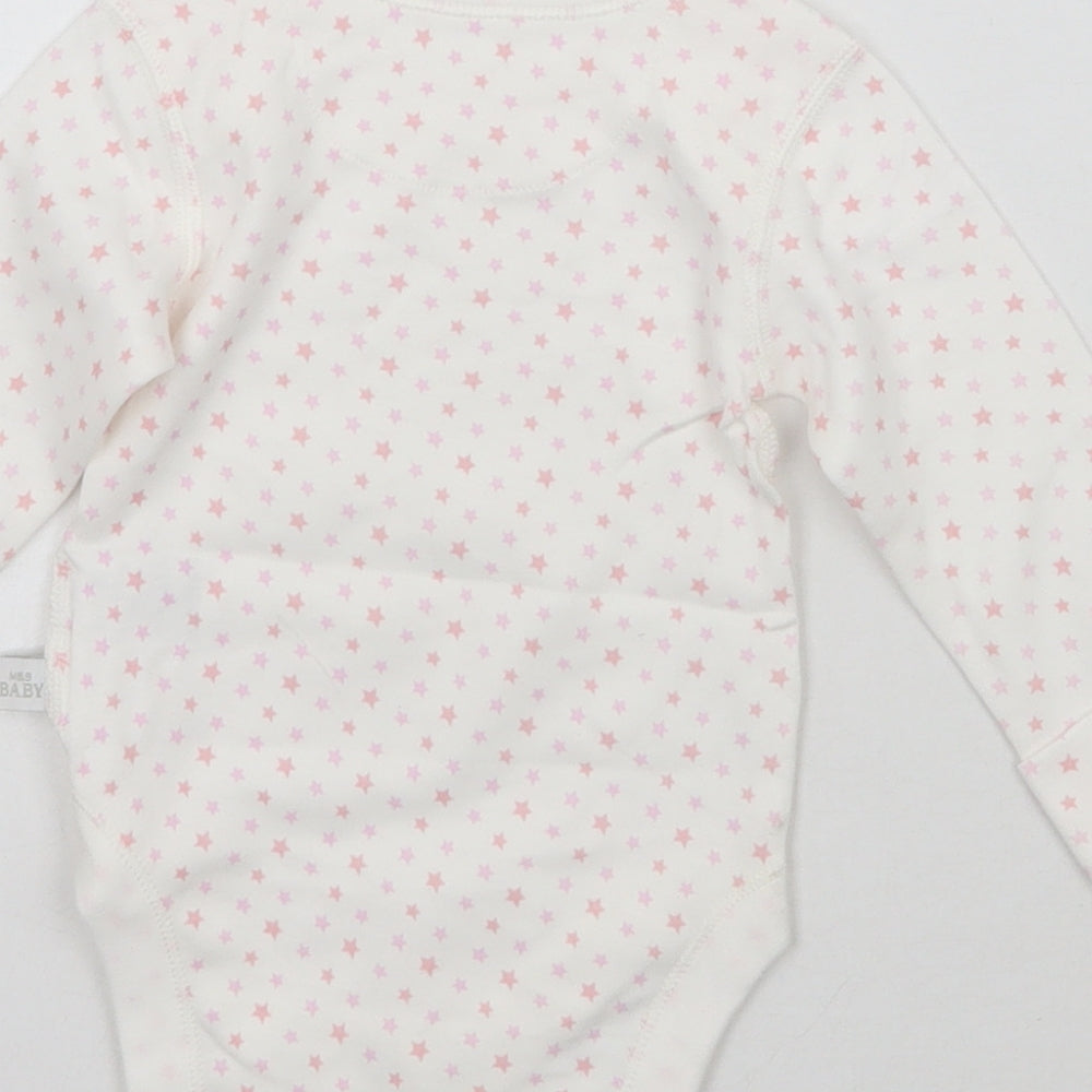 Marks and Spencer Baby White Geometric Babygrow One-Piece Size 0-3 Months