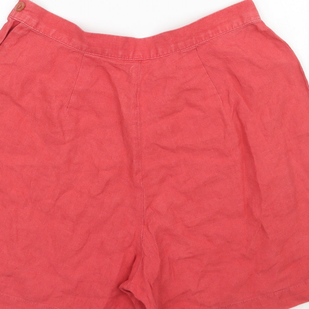 Marks and Spencer Womens Red Chino Shorts Size 12