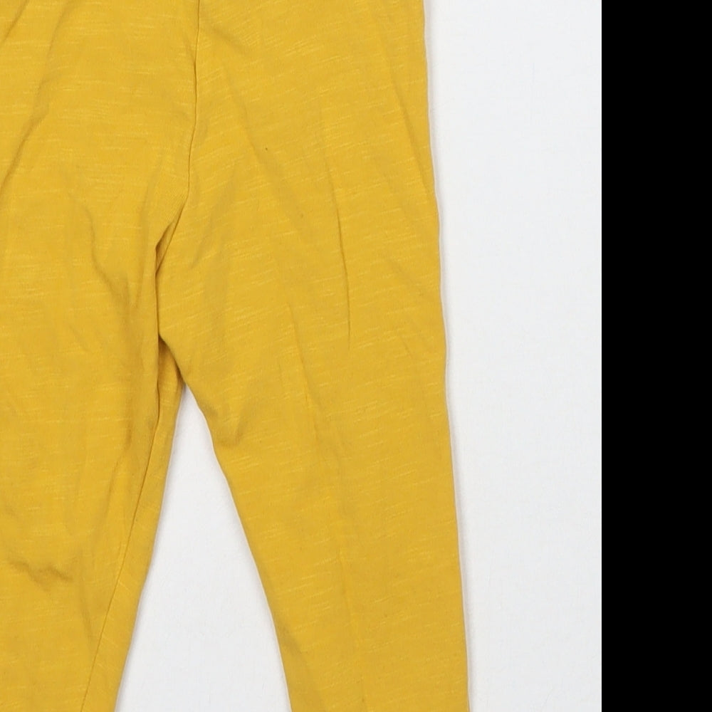 F&F Girls Yellow Capri Leggings Size 9 Months