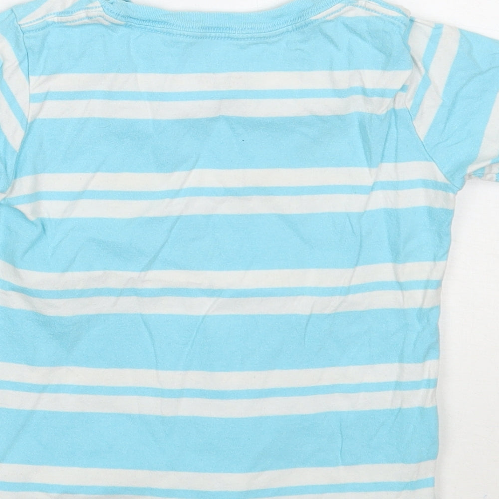 Gap Boys Blue Striped Basic T-Shirt Size 2 Years