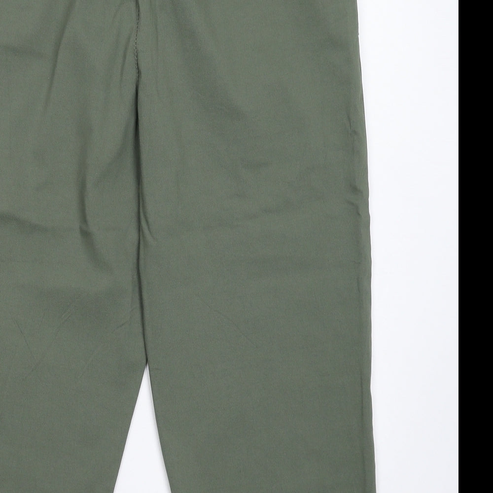 Cherry B Womens Green Cropped Trousers Size 28 in L20 in