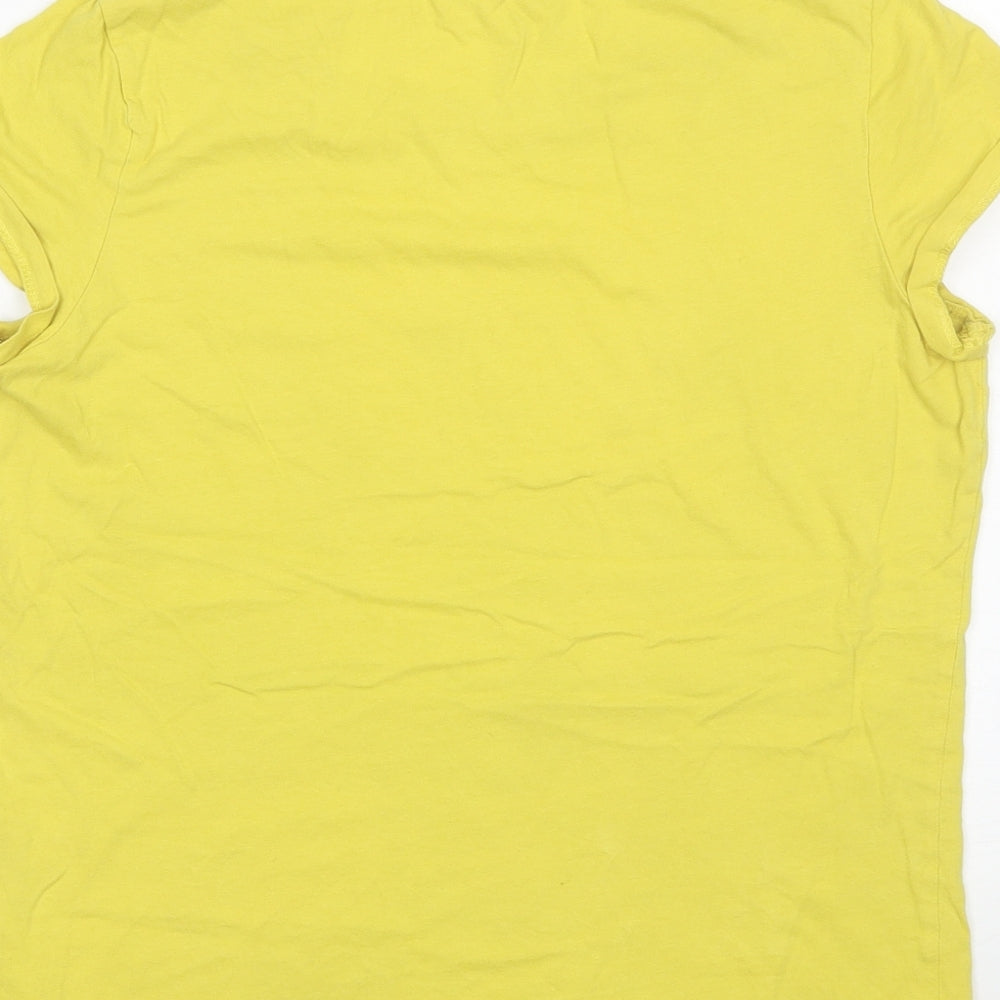 Q/S Womens Yellow Basic T-Shirt Size M