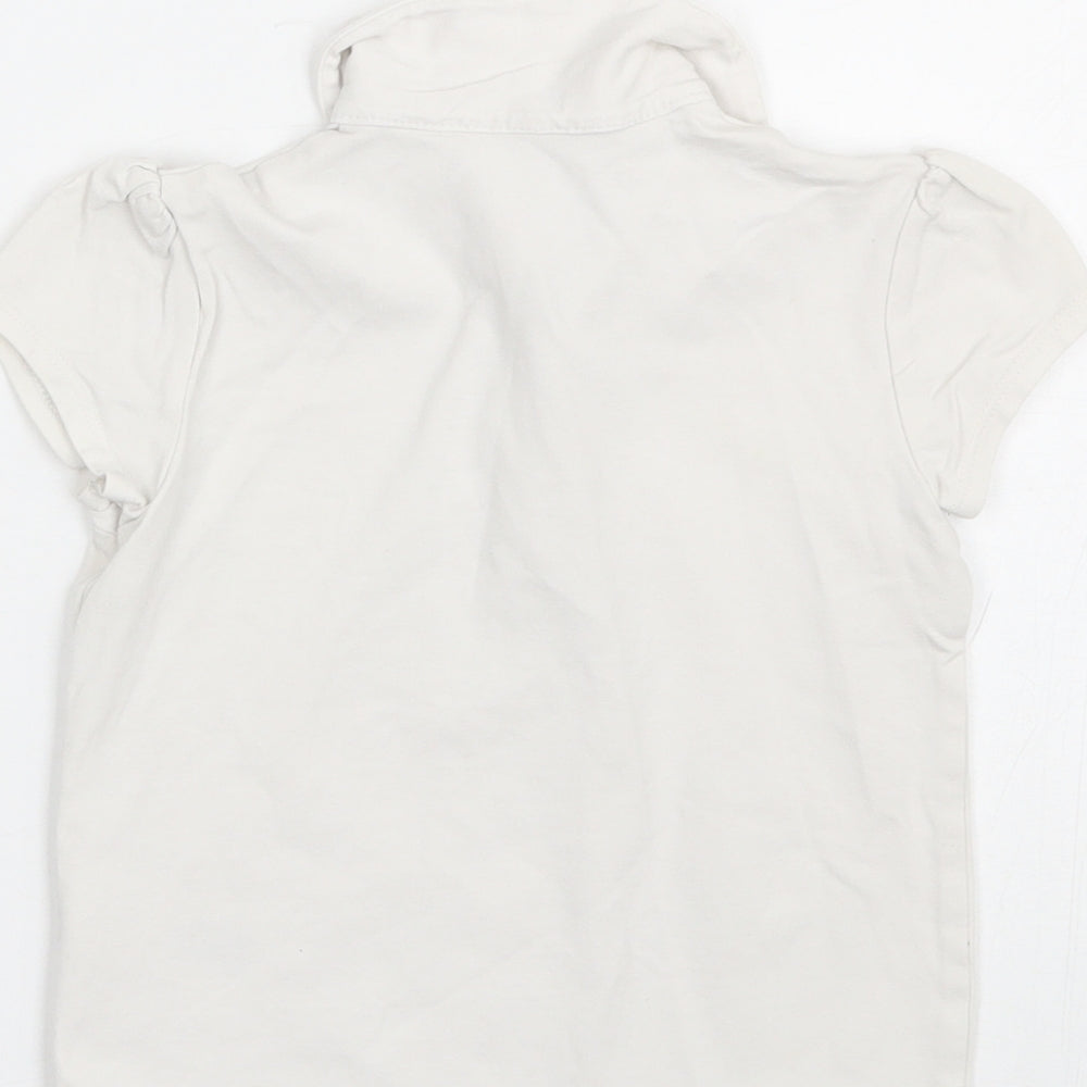 George Girls White Basic Polo Size 4-5 Years - School uniform