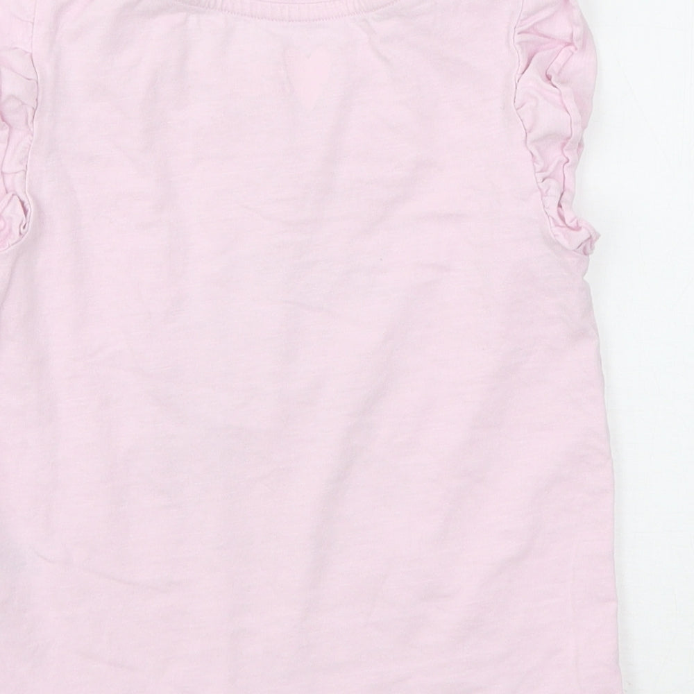 Matalan Girls Pink Basic T-Shirt Size 5 Years