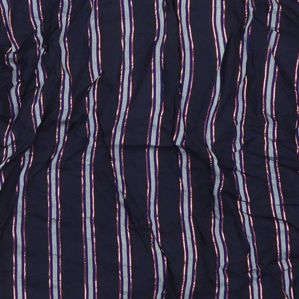 VILA Womens Blue Striped Top Pyjama Top Size 36