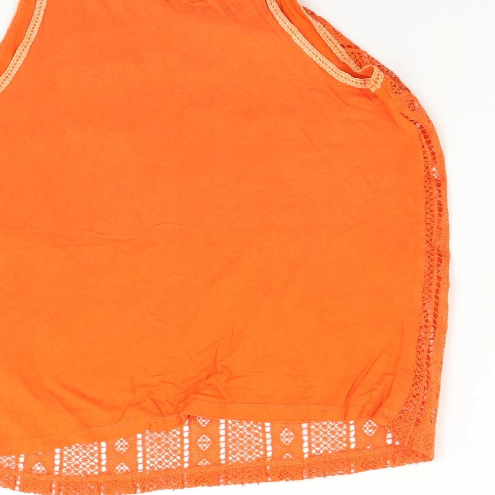 Peacock's Womens Orange Basic Tank Size 14