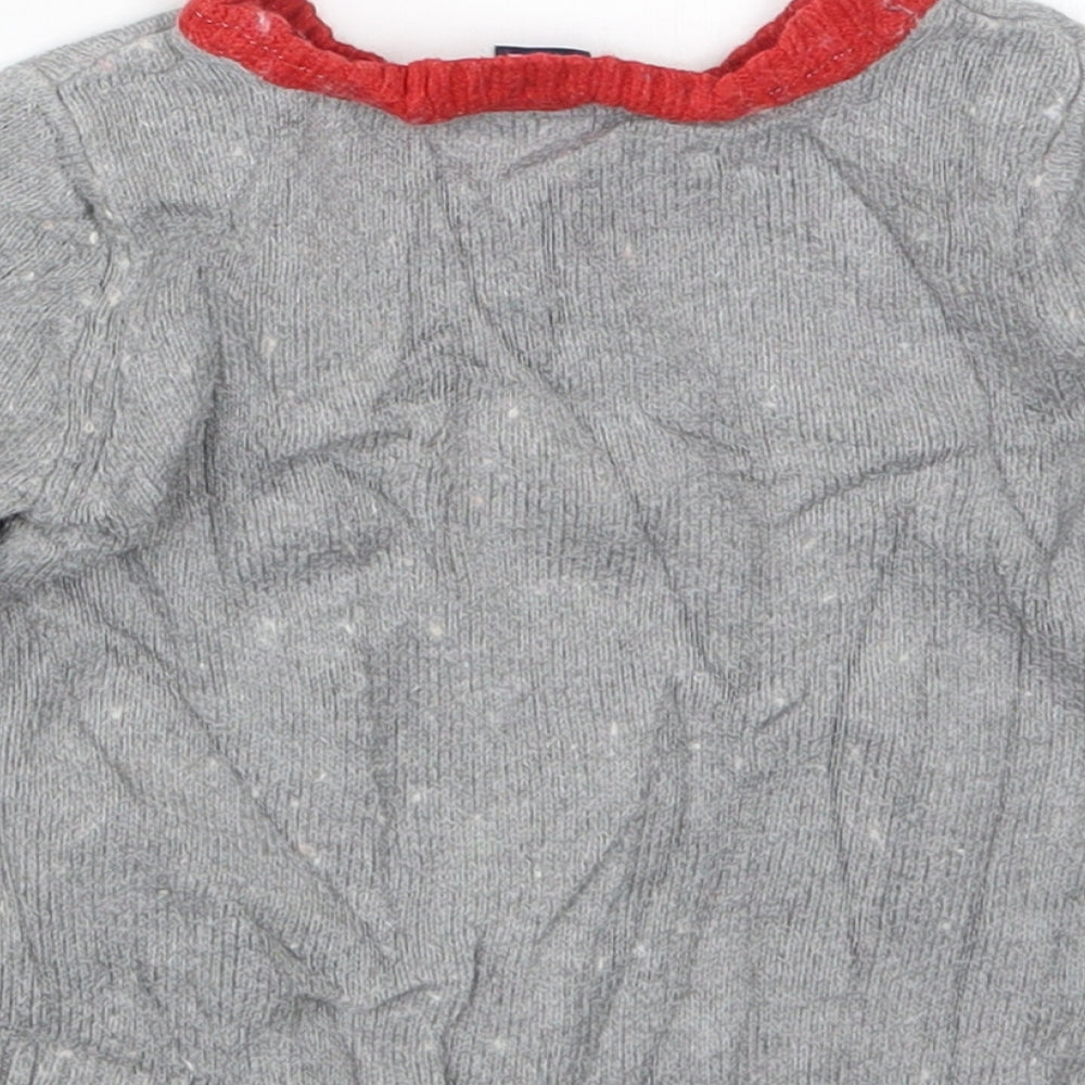 Gap Girls Grey Knit Pullover Jumper Size 18-24 Months
