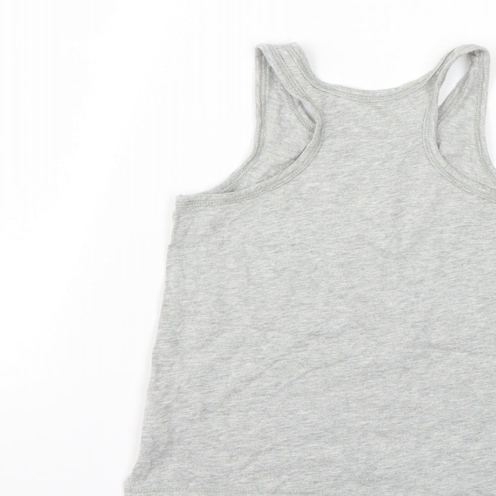 Gap Girls Grey Basic T-Shirt Size 6-7 Years