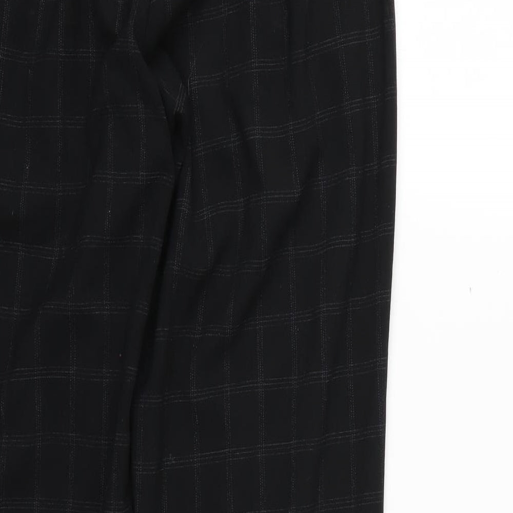 Cedar Wood State Mens Black Check Trousers L28 in