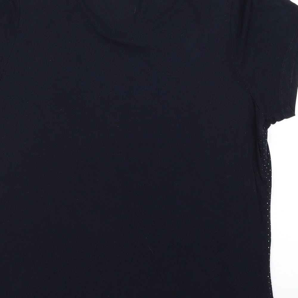 M&S Womens Blue Basic T-Shirt Size 16