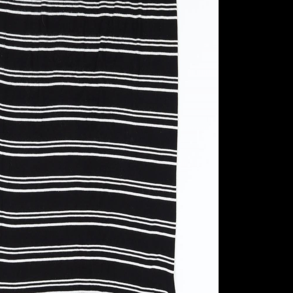 Primark Womens Black Striped Maxi Skirt Size 12