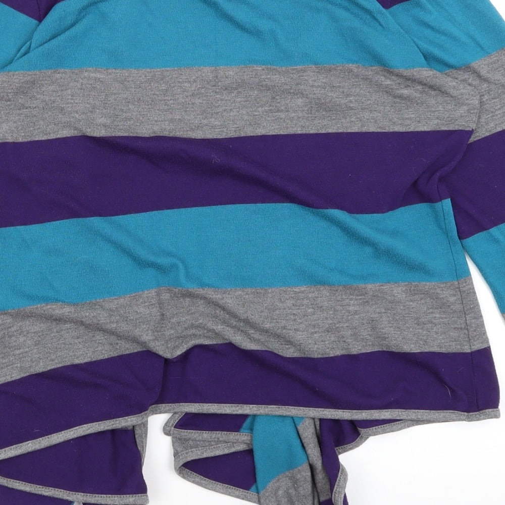 Per Una Womens Blue Striped Shrug Jumper Size 14