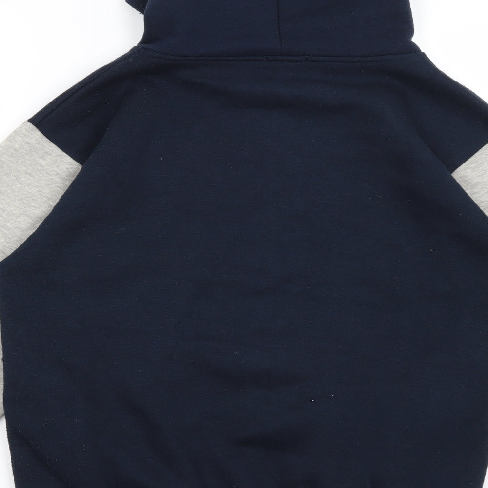 Emporio Armani Mens Blue Pullover Hoodie Size M