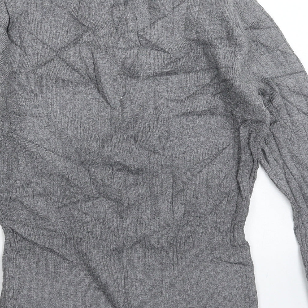 Marks and Spencer Womens Grey Knit Pullover Jumper Size 8