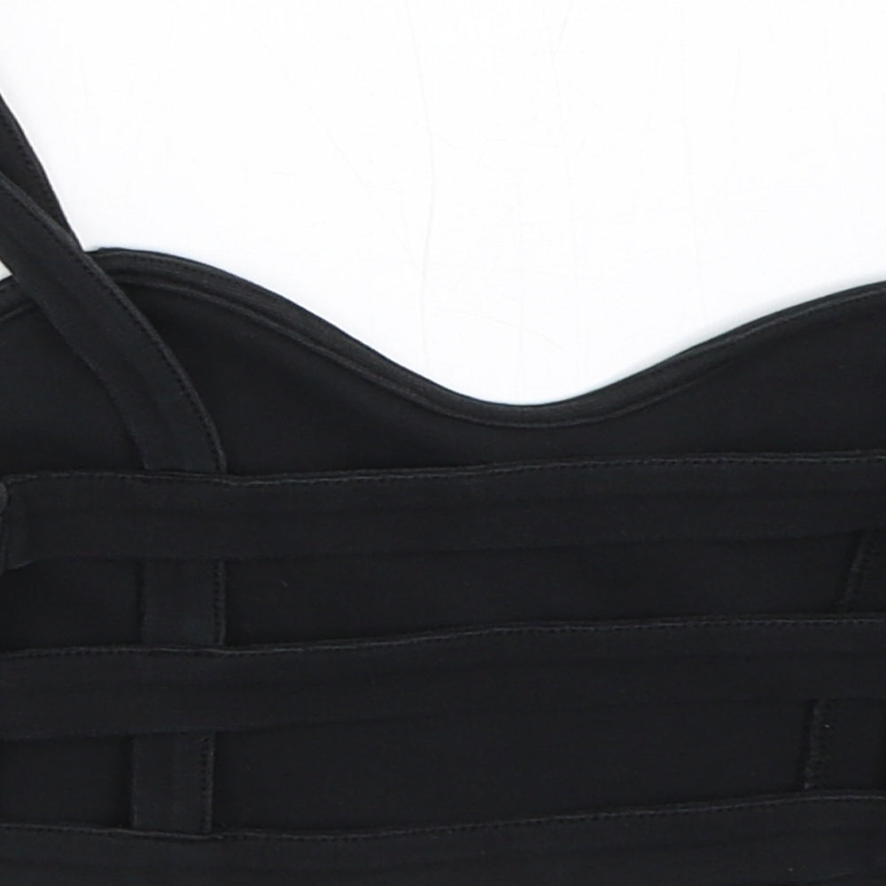H&M Womens Black Cropped Tank Size XS