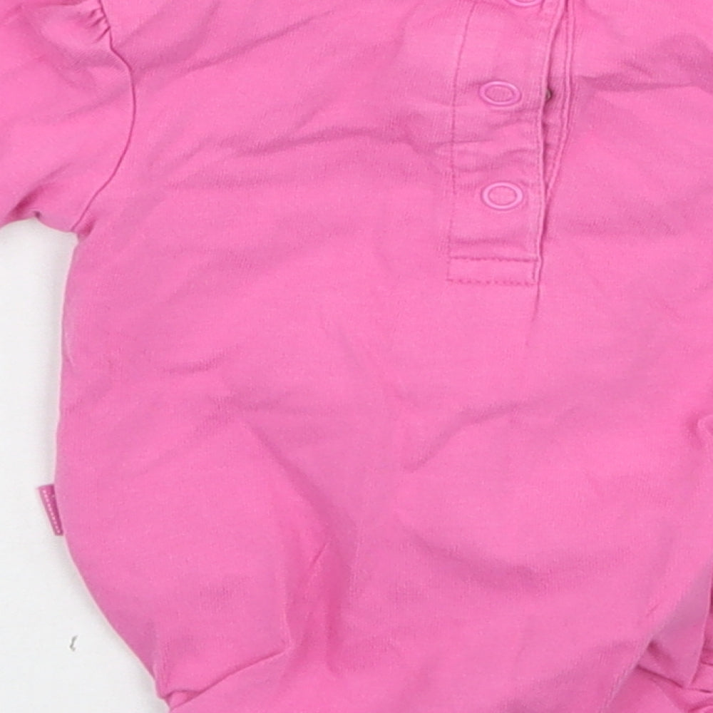 JoJo Maman Bébé Girls Pink Babygrow One-Piece Size 3-6 Months