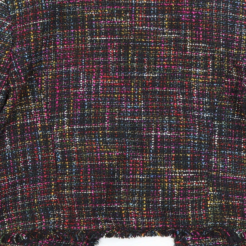 H&M Womens Multicoloured Check Jacket Blazer Size 6