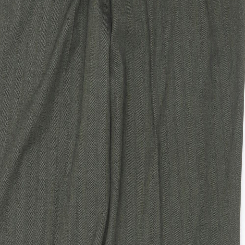 M&S Womens Green Trousers Size 14 L26 in