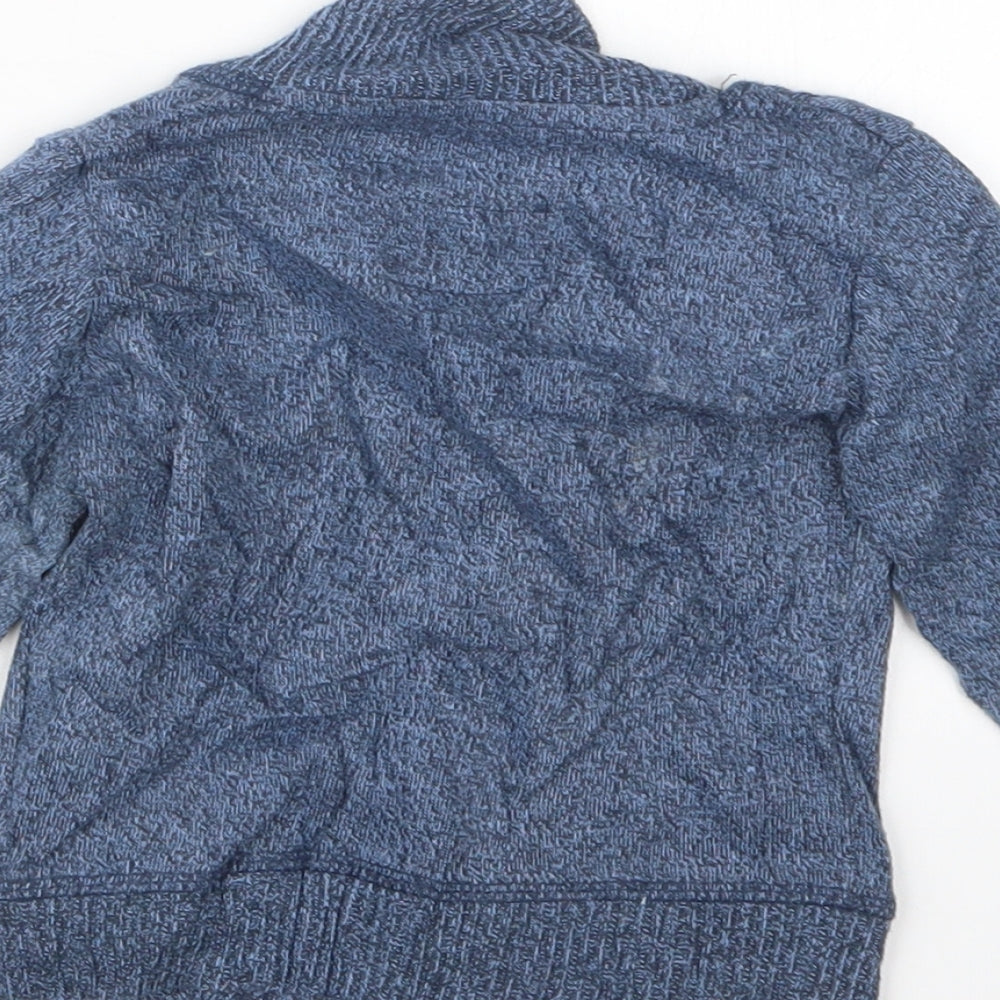 Rebel Boys Blue Knit Cardigan Jumper Size 12-18 Months