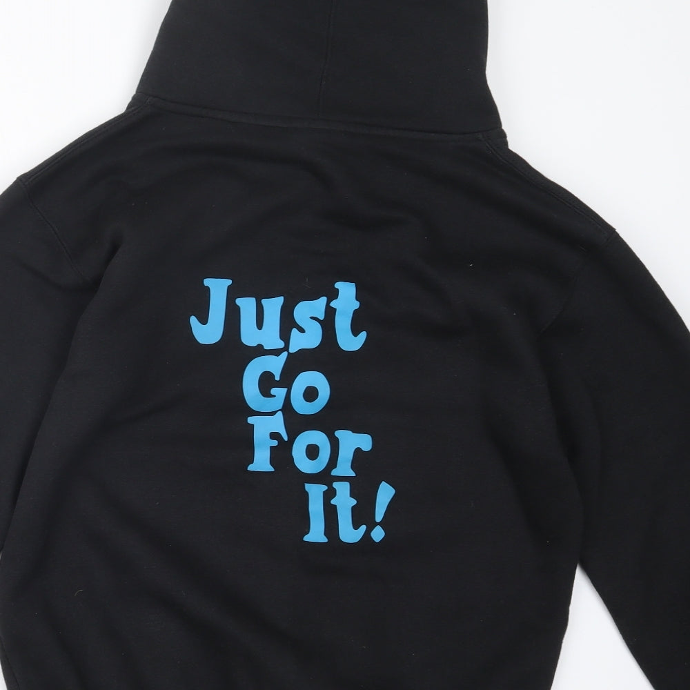 SSS Boys Black Full Zip Hoodie Size 13 Years