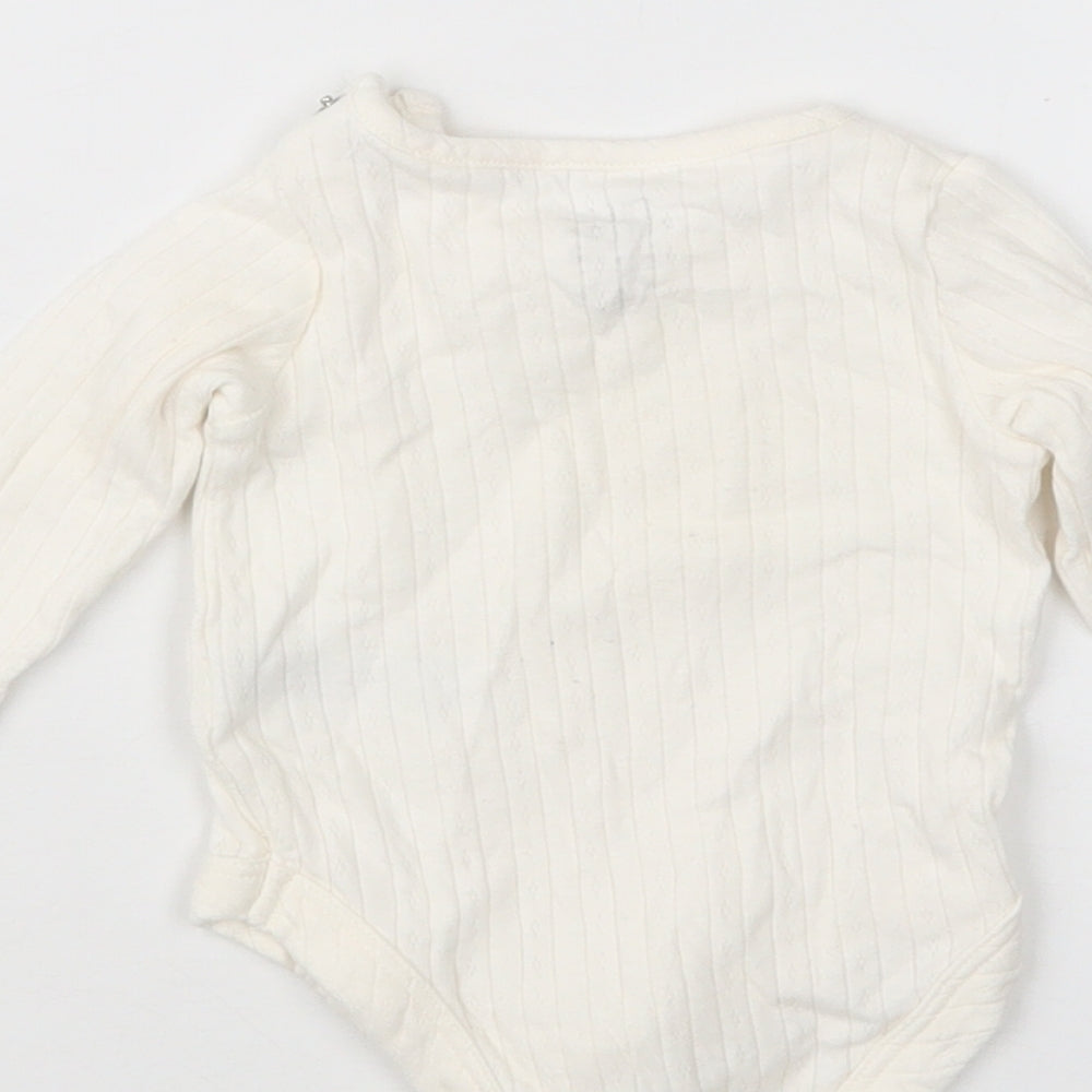 F&F Girls White Babygrow One-Piece Size 0-3 Months