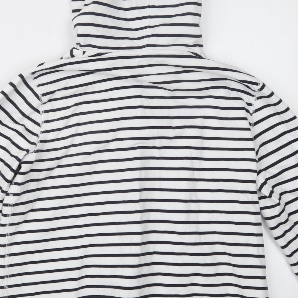Maine Womens Blue Striped Jacket Size 12