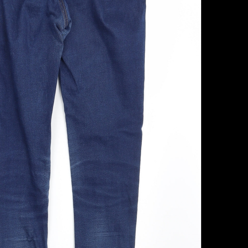 M&S Womens Blue Denim Jegging Jeans One Size L27 in