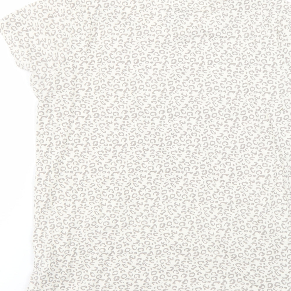 Primark Womens Multicoloured Animal Print Basic T-Shirt Size 4