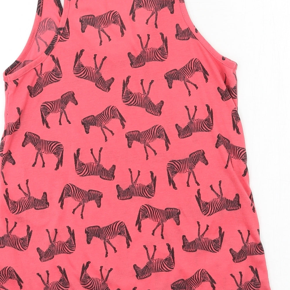 Atmosphere Womens Red Geometric Jersey Basic Tank Size 6 - Zebra