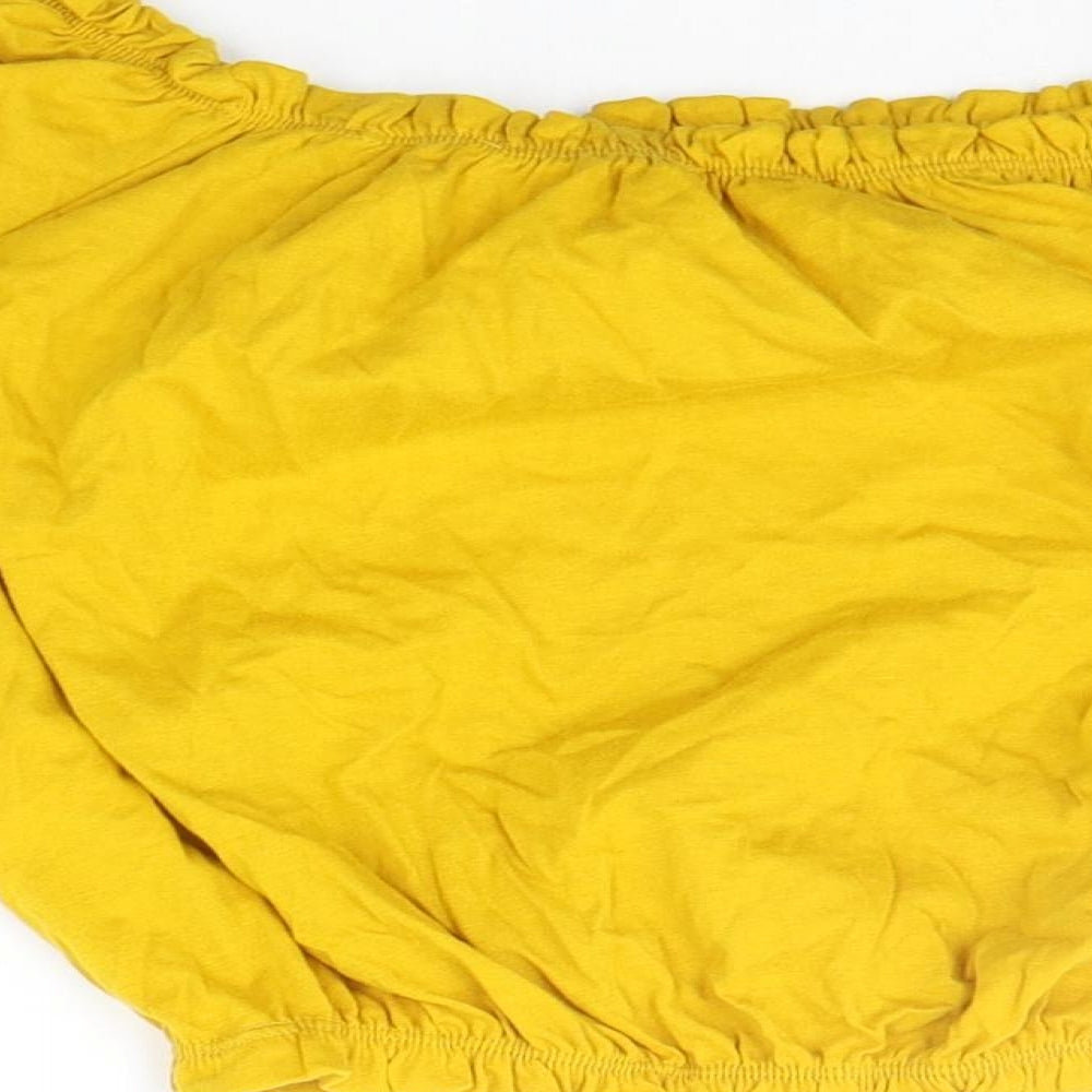 Primark Womens Yellow Basic T-Shirt Size 8