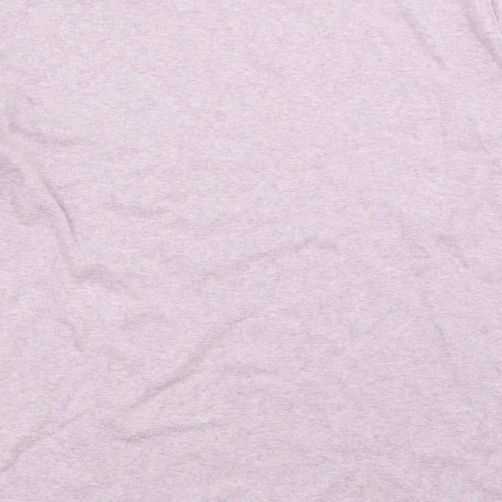 BM Collection Womens Purple Basic T-Shirt Size M