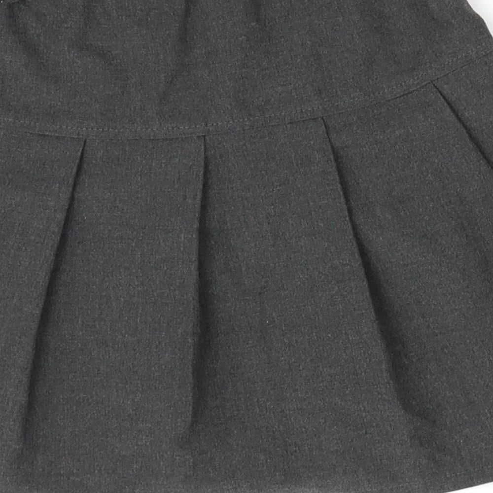 Marks and Spencer Girls Grey A-Line Skirt Size 6-7 Years - Drop waist school skirt