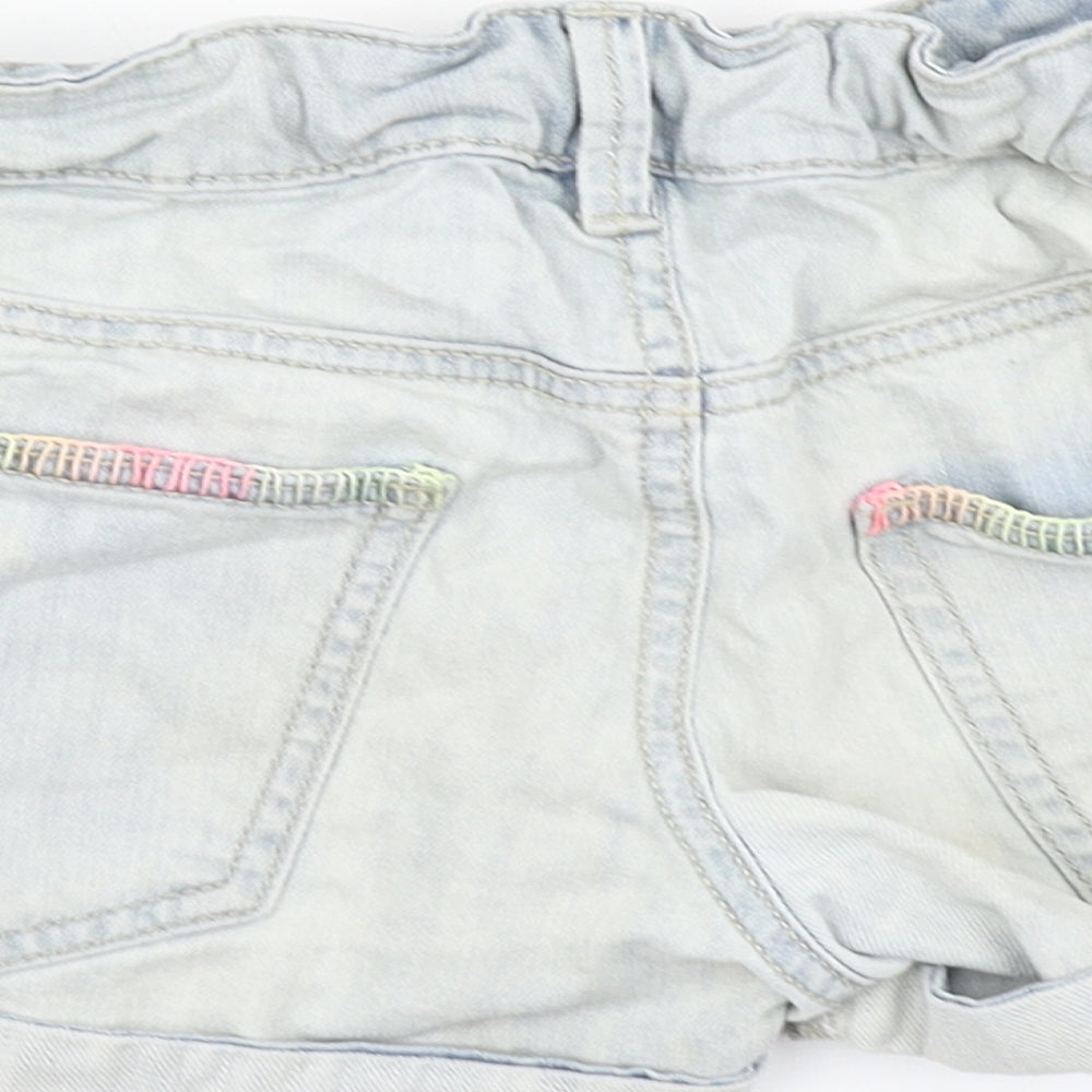 Benetton Jeans Girls Blue Denim Mom Shorts Size 11-12 Years
