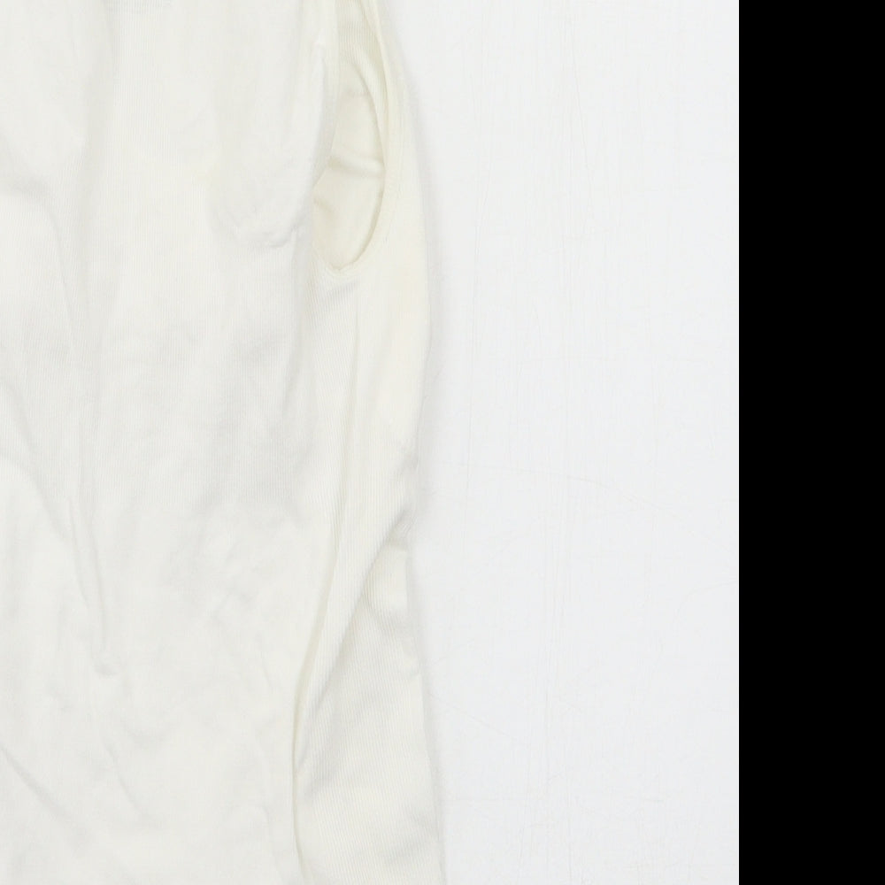 Camishpaes Womens White Basic Tank Size L