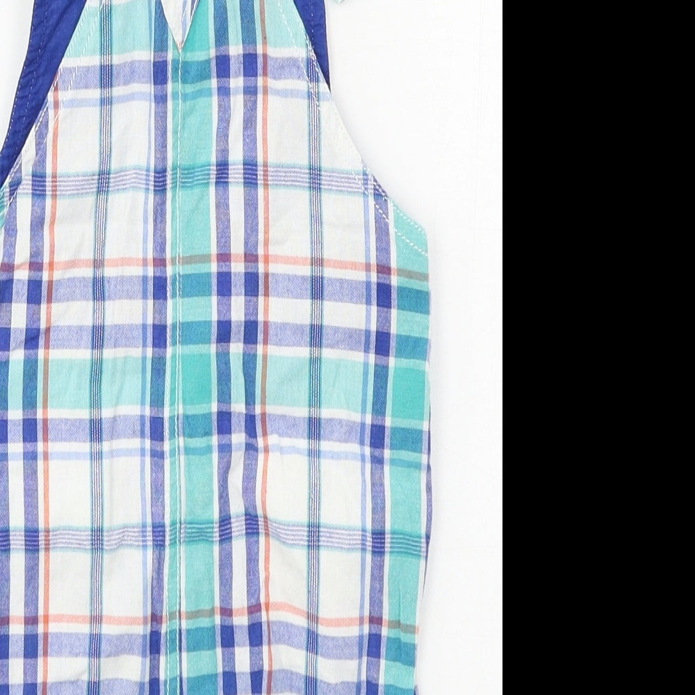 Beebay Girls Blue Plaid Dungaree One-Piece Size 3 Years