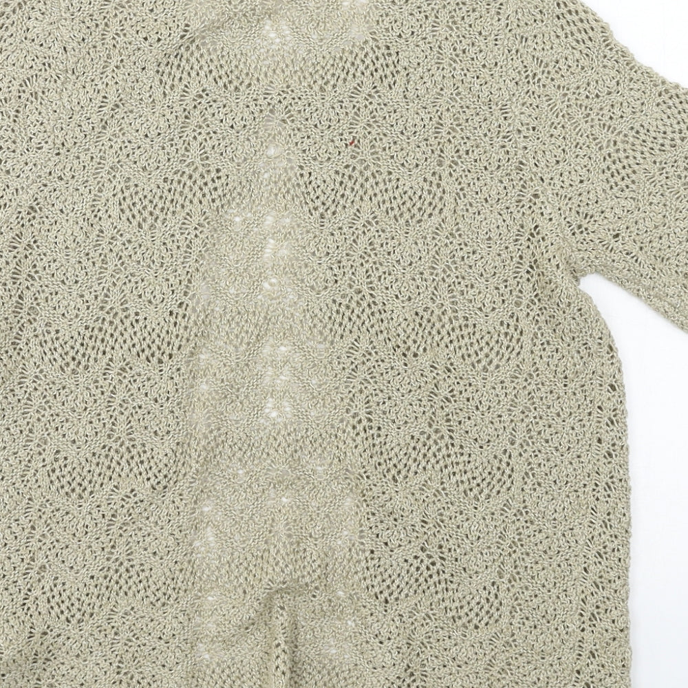 Marks and Spencer Womens Brown Knit Cardigan Jumper Size 10