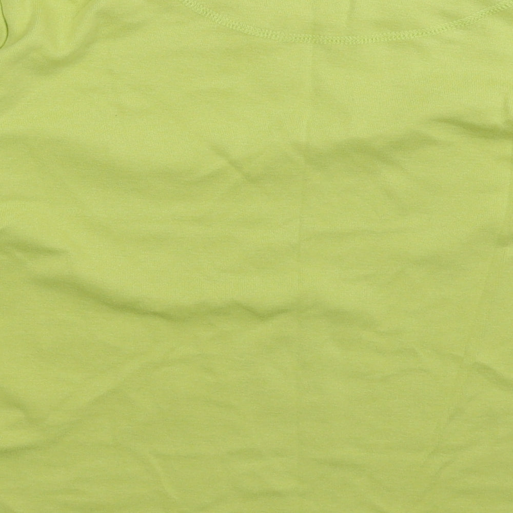 Tara Womens Green Basic T-Shirt Size 12