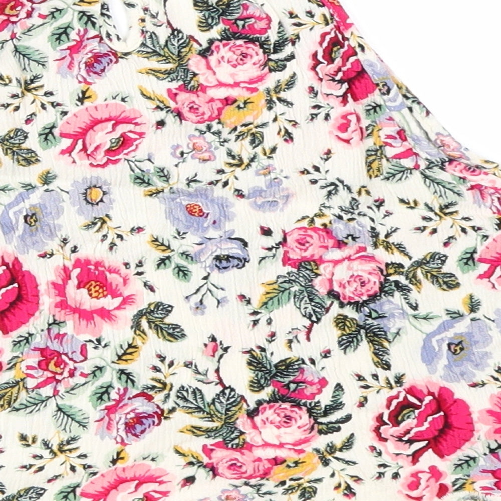 H&M Girls Multicoloured Floral Basic T-Shirt Size 2 Years