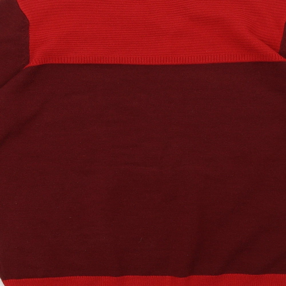 Marks and Spencer Womens Red Striped Pullover Sweatshirt Size 12
