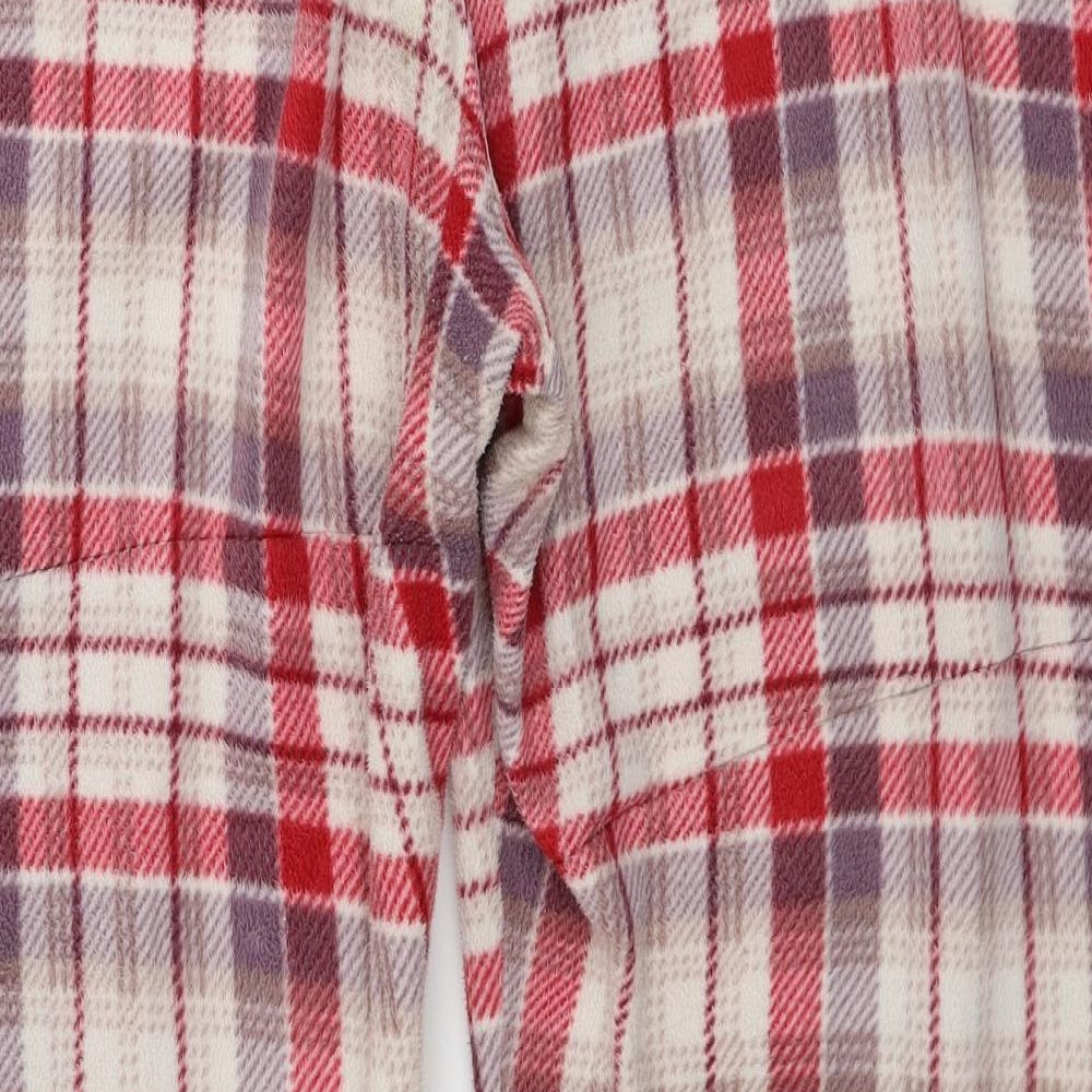 Marks and Spencer Womens Beige Check Sweatpants Trousers Size 12 L24 in