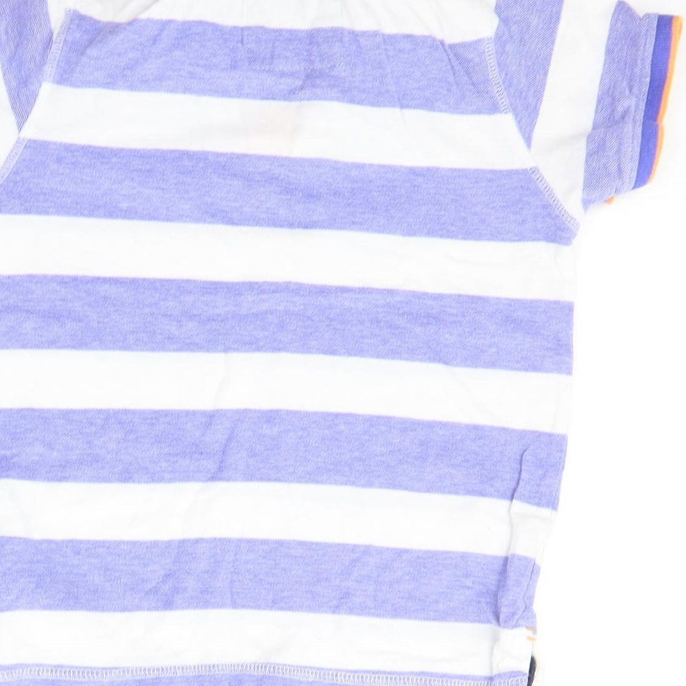 Crew Clothing Boys Blue Striped Basic Button-Up Size 8-9 Years