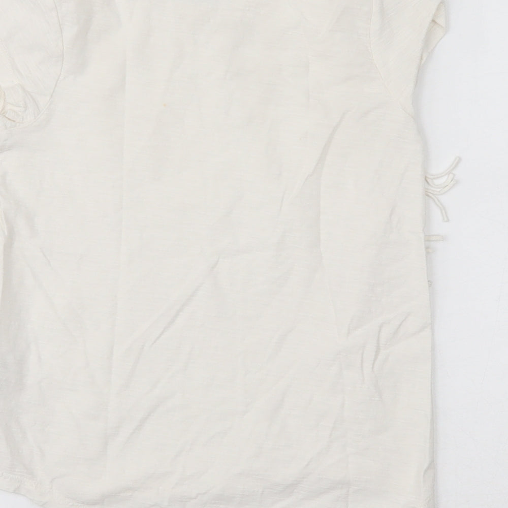 Matalan Girls Ivory Basic T-Shirt Size 8 Years