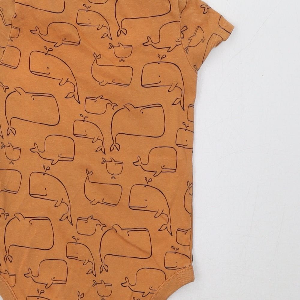 F&F Girls Orange Romper One-Piece Size 2-3 Years - Whale Print