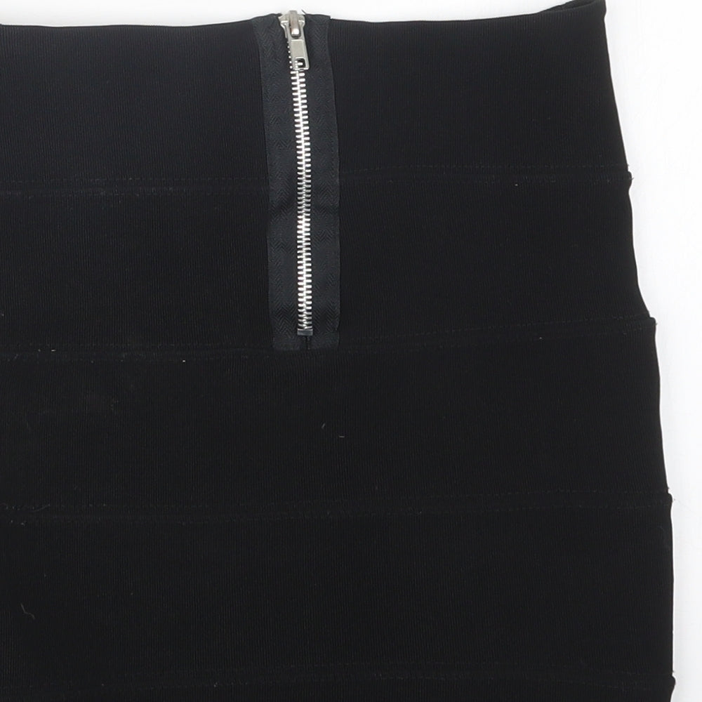 Preworn Womens Black Mini Skirt Size 8