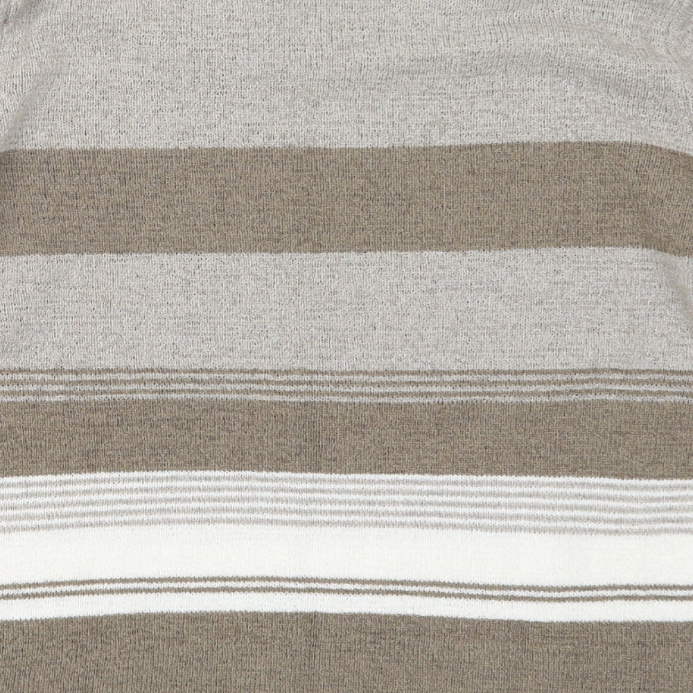 BM Womens Beige Knit Pullover Jumper Size S